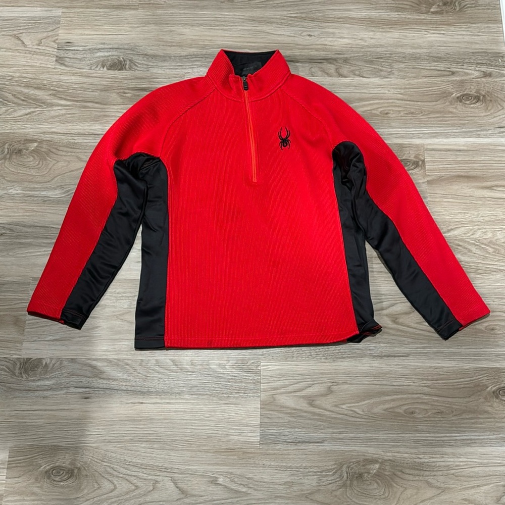Spider Quarter Zip Red